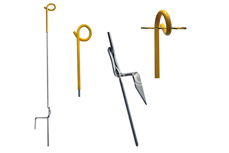 Clapet flexible de queue de cochon de clôture électrique isolée par ferme galvanisée dans le poteau