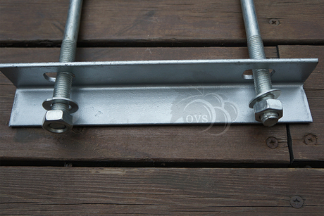 Support en U pour poteau d'extrémité